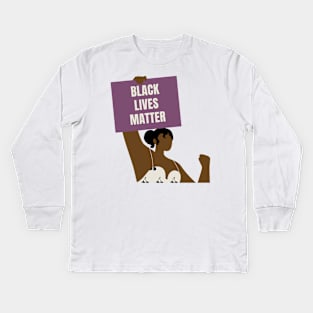 Black Lives Matter - Purple Kids Long Sleeve T-Shirt